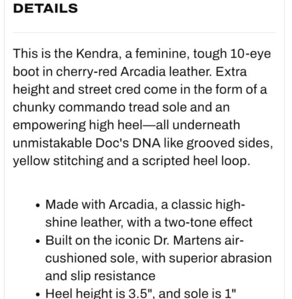 ✨SOLD✨ Dr Martens Kendra Cherry Red Arcadia Genuine Leather Boots Sz 10 - Picture 2 of 10